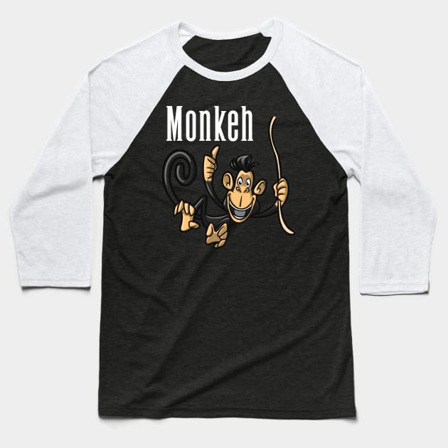 Swinging Monkeh - Time To Monkey Arround Baseball T-Shirt by CarlsenOP